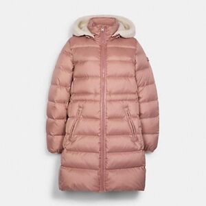 Coach Pink Puffer Jacket